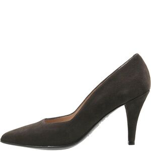 Roberto Festa Milano Italian Dark Brown Suede Pointed Pump Heels Size 36.5/6